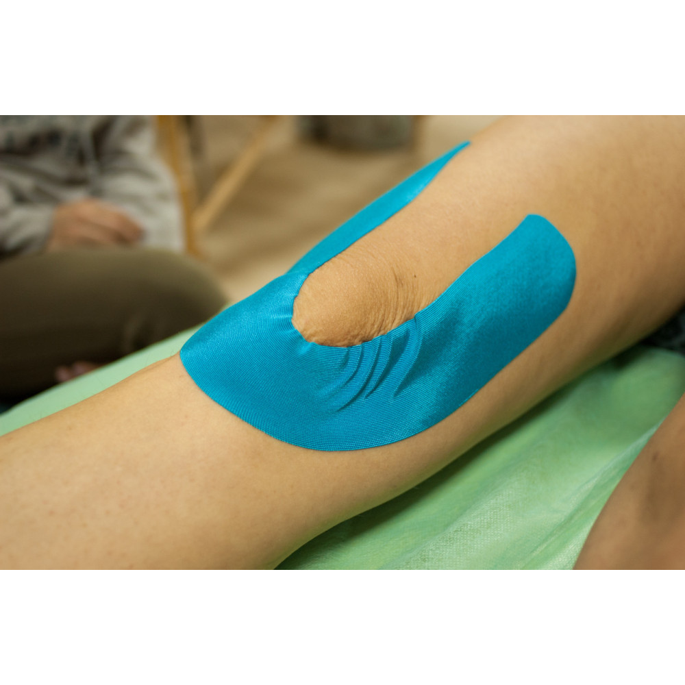 Шёлковый кинезио тейп (вискоза) Epos Rayon Tape 5см х 5м (Голубой)