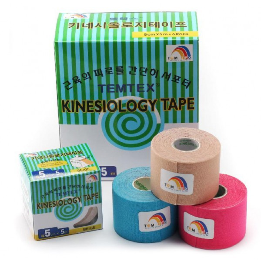 Кінезіотейп TemTex 5 см х 5 м (Бежевий)