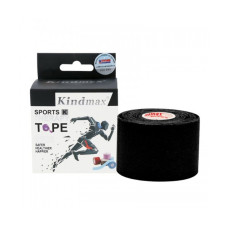 Кінезіотейп із бавовни Kindmax Standart 5 см х 5 м (Чорний)