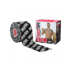 Кінезіотейп екстраводостійкий RockTape H2O 5 см х 5 м (Чорний з білим лого)