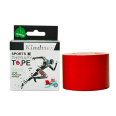 Кінезіотейп з охолоджувальним ефектом Kindmax Menthol 5 см х 5 м (Червоний)