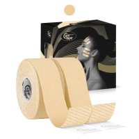 Кінезіо тейп для естетичного тейпування CureTape Beauty 2.5 см x 5 м (2 шт.) (Бежевий)