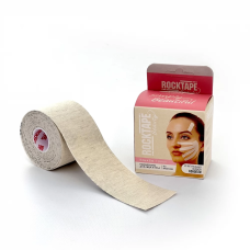 Кінезіотейп для обличчя RockTape Beauty Hemp 5 см х 5 м (Бежевий)
