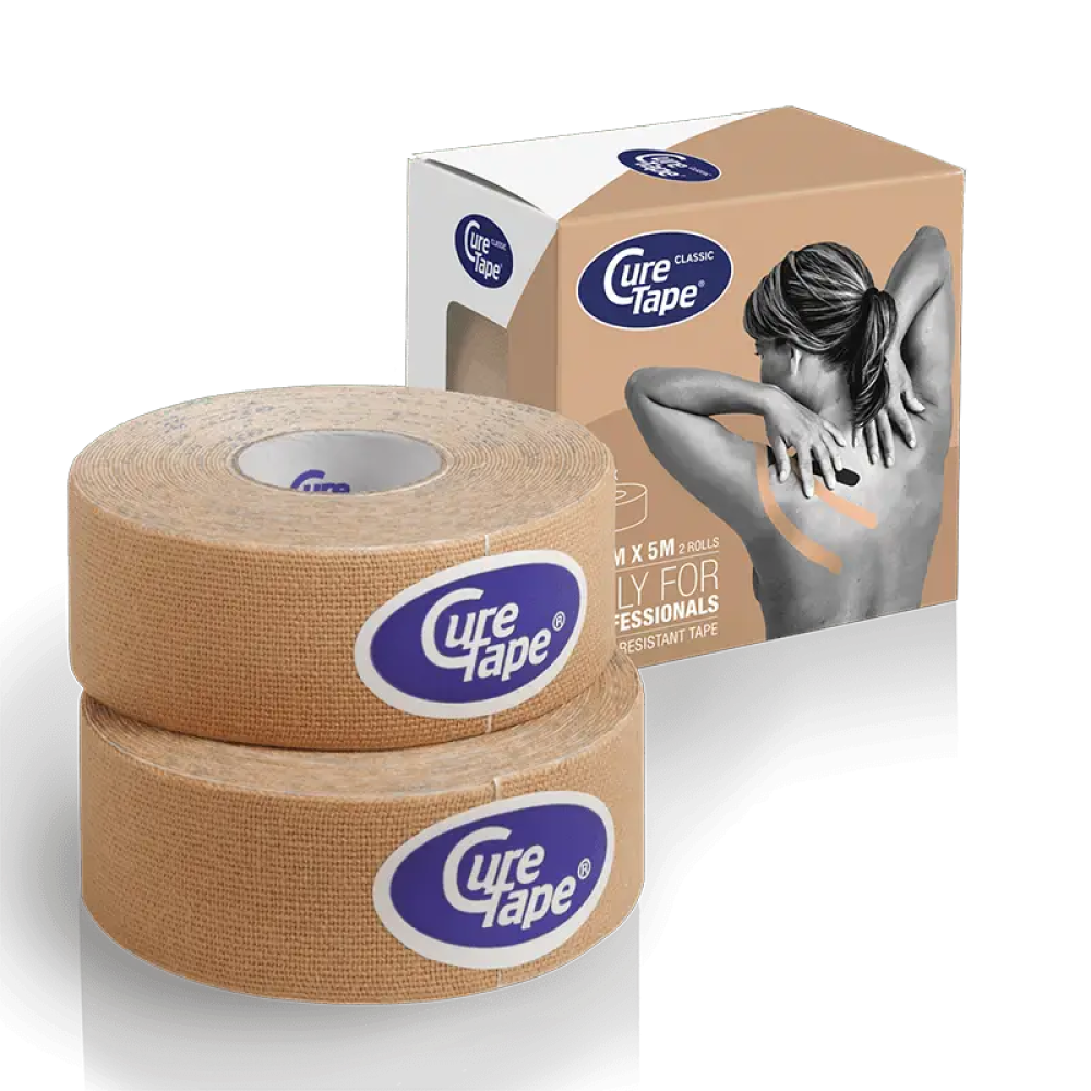 Кінезіо тейп CureTape Classic 2.5 см x 5 м (2 шт.) (Бежевий)