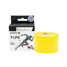 Кінезіотейп з бавовни Kindmax Standart 5 см х 5 м (Жовтий)