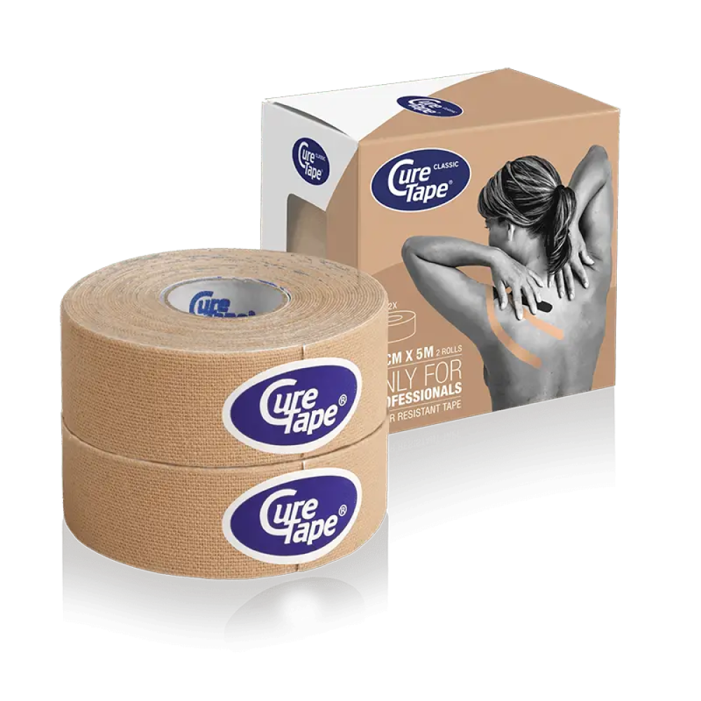 Кінезіо тейп CureTape Classic 2.5 см x 5 м (Бежевий)