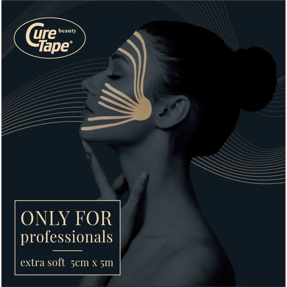 Кінезіо тейп для естетичного тейпування CureTape Beauty 5 см x 5 м (Бежевий)