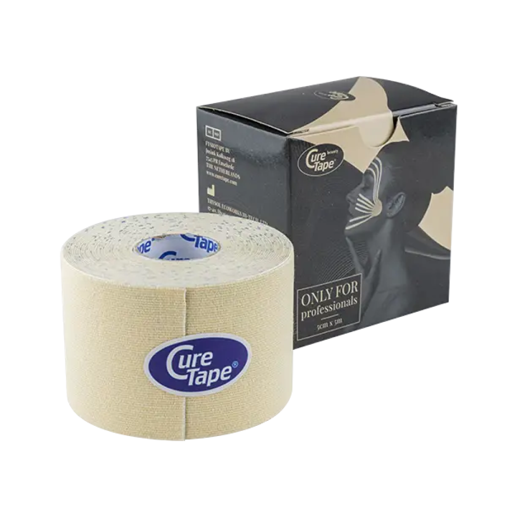 Кінезіо тейп для естетичного тейпування CureTape Beauty 5 см x 5 м (Бежевий)