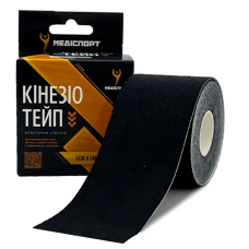 Кинезио тейп Medisport 5см x 5м (Черный)