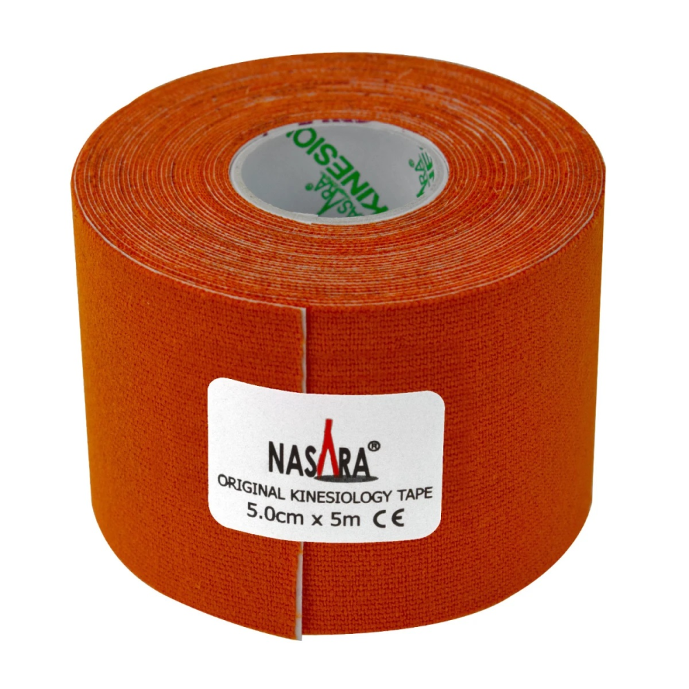 Кинезио тейп Nasara 5м х 5см (Оранжевый)