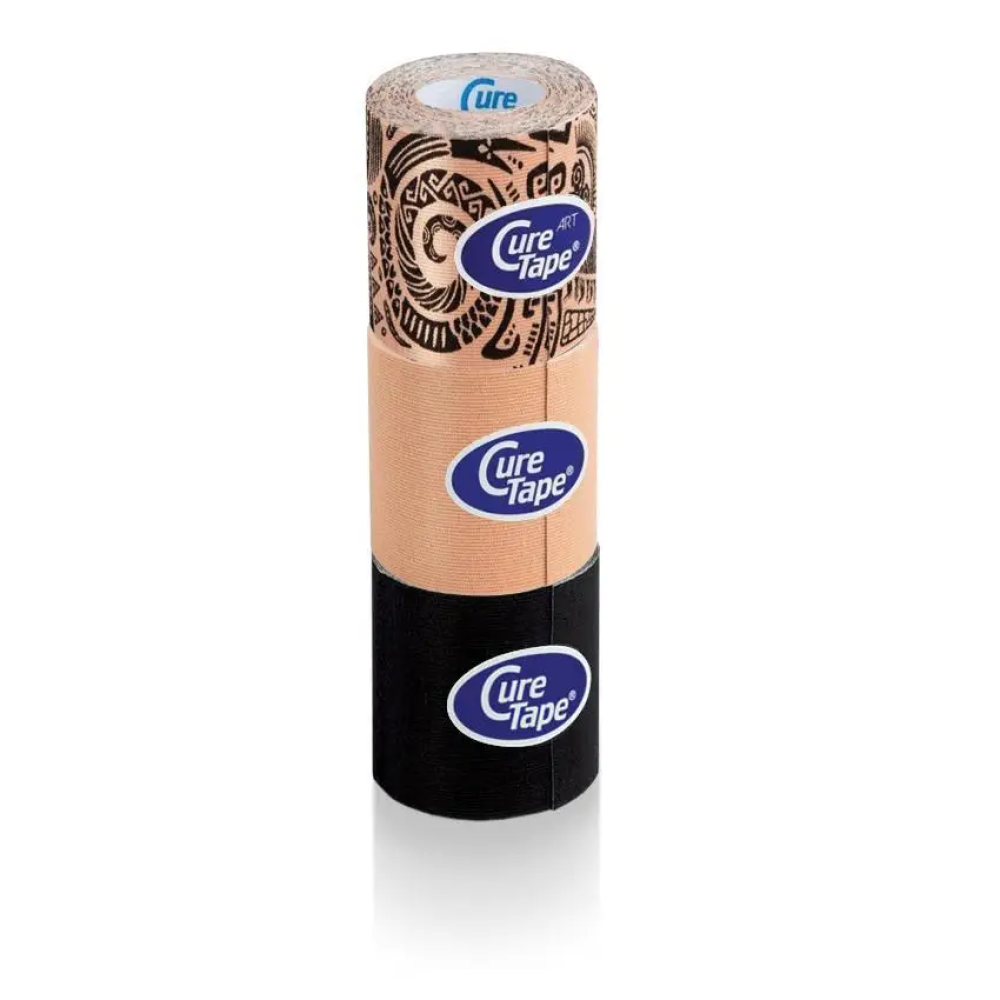 Набор кинезио тейпов CureTape MyCureTape 5 см x 2.5 м (3 шт.) (Tattoo Rebel)