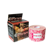 Кінезіотейп Epos Design Tape 5 см х 5 м (Серця рожеві)