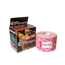 Кінезіотейп Epos Design Tape 5 см х 5 м (Серця рожеві)