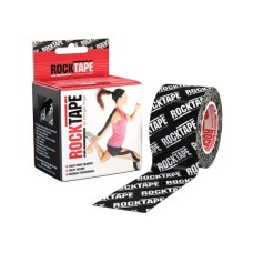 Кінезіотейп RockTape Design 5 см х 5 м (Чорний з білим лого)