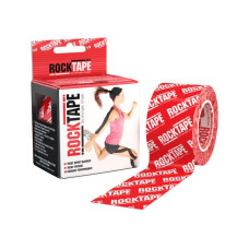 Кінезіотейп RockTape Design 5 см х 5 м (Червоний з білим лого)