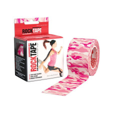 Кінезіо тейп RockTape Design 5 см х 5 м (Рожевий камуфляж)