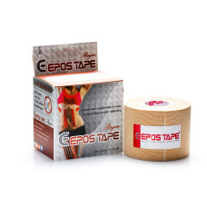 Шовковий кінезіо тейп (віскоза) Epos Rayon Tape 5 см х 5 м (Бежевий)