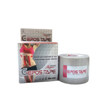 Шовковий кінезіо тейп (віскоза) Epos Rayon Tape 5 см х 5 м (Срібний)