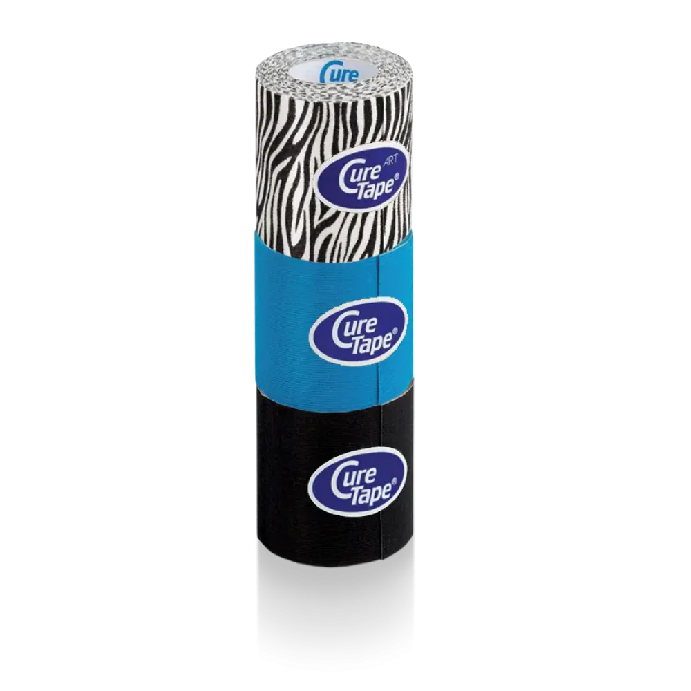 Набір кінезіо тейпів CureTape MyCureTape 5 см x 2.5 м (3 шт.) (Safari Stripes)