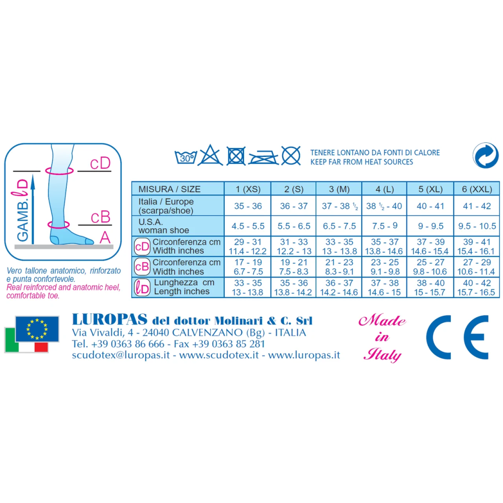 Компрессионные гольфы 140 ден екстра, класс мм Hg 19-22 Scudotex 498