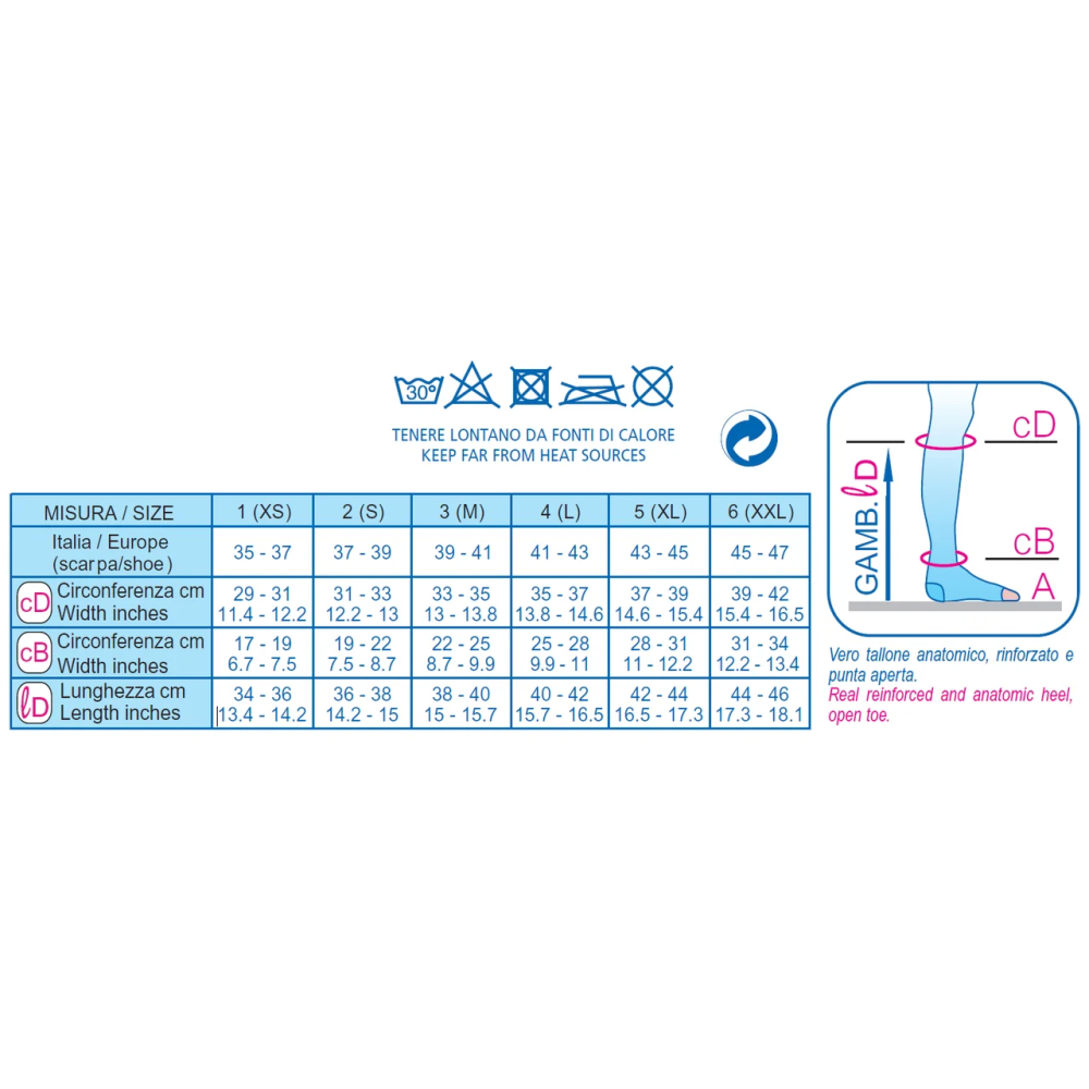Компрессионные гольфы К1 Микрофибра без миска, класс мм Hg 18-21 Scudotex 430