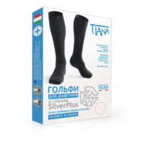 Гольфы для диабетиков с серебром Silverplus Tiana Тип 735 (черные)