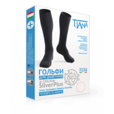 Гольфы для диабетиков с серебром Silverplus Tiana Тип 735 (черные)