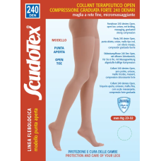 Компрессионные колготы 240 ден Open без миска, класс мм Hg 23-32 Scudotex 832