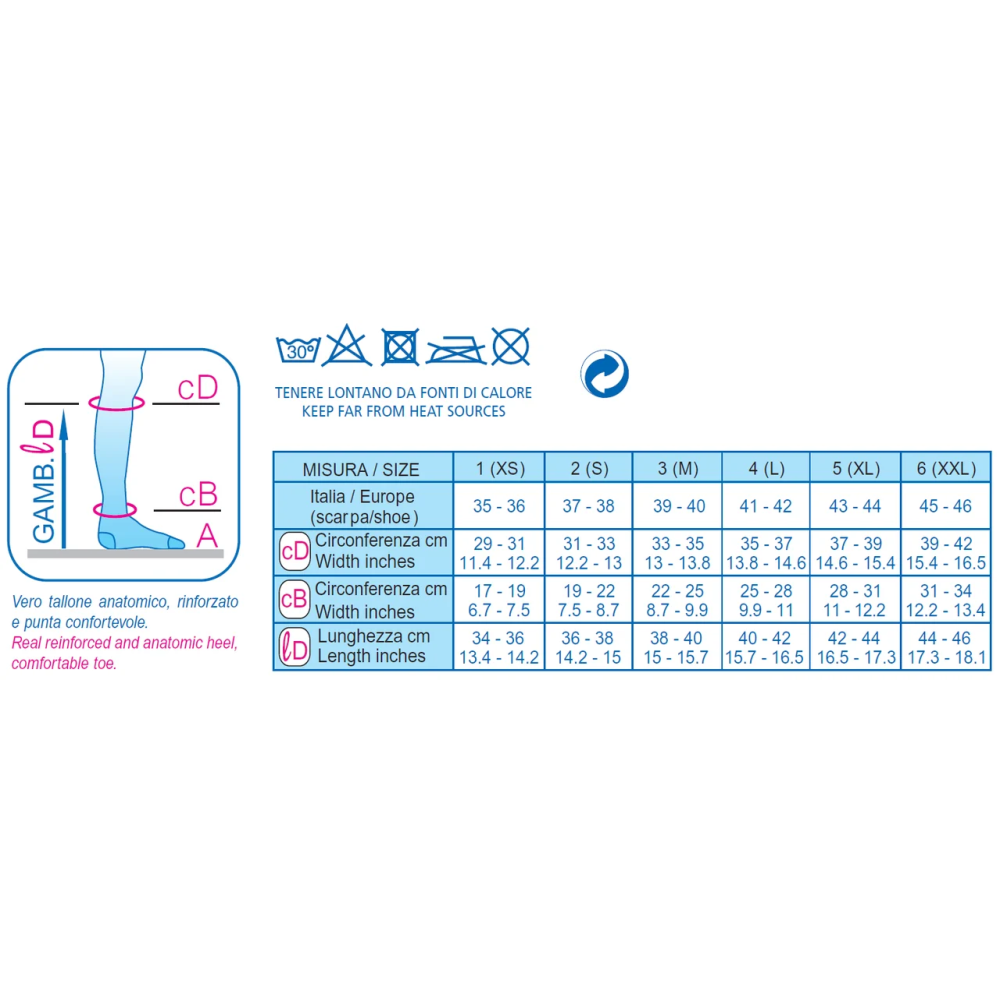 Компресійні панчохи К2 мікрофібра з миском, клас мм Hg 23-32 Scudotex 444