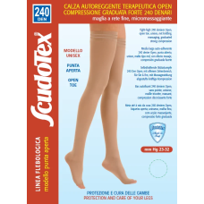 Компрессионные чулки 240 ден Open без миска, класс мм Hg 23-32 Scudotex 833