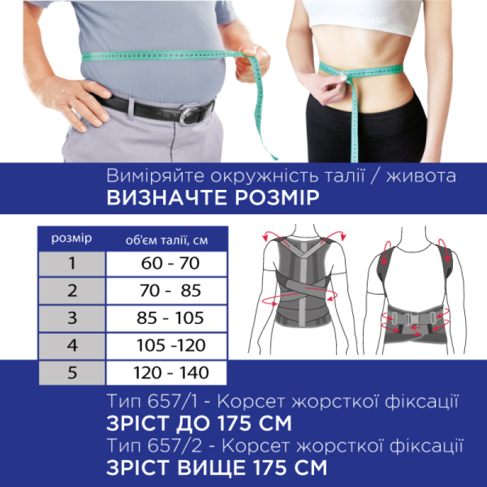 Корректор осанки жесткой фиксации Торос Тип 657