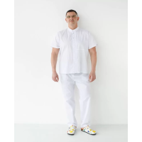 Медицинский костюм мужской Бостон белый +SIZE