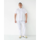 Медицинский костюм мужской Бостон белый +SIZE