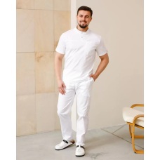 Медичний костюм чоловічий Денвер білий