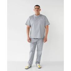 Медичний костюм чоловічий Денвер сірий +SIZE