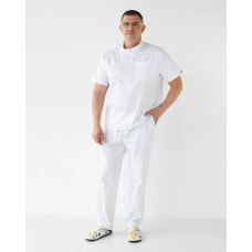 Медичний костюм чоловічий Денвер білий +SIZE