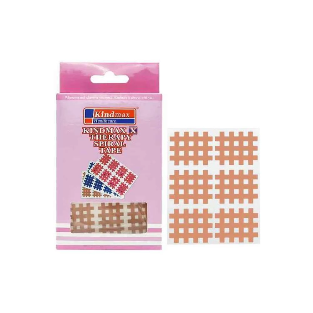 Кросс тейп, маленькие решеточки Kindmax Cross Tape Тип A (Голубой)