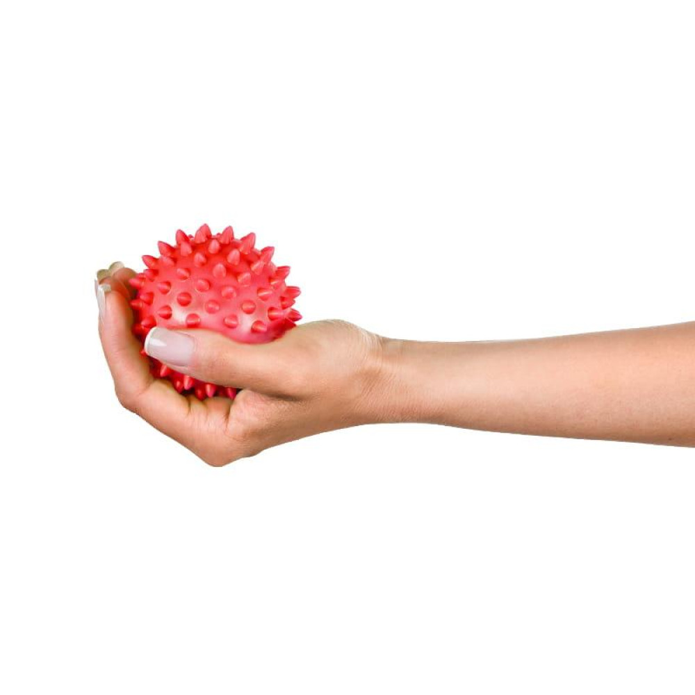 Масажний м'яч із шипами 9 см, червоний Qmed Massage Balls