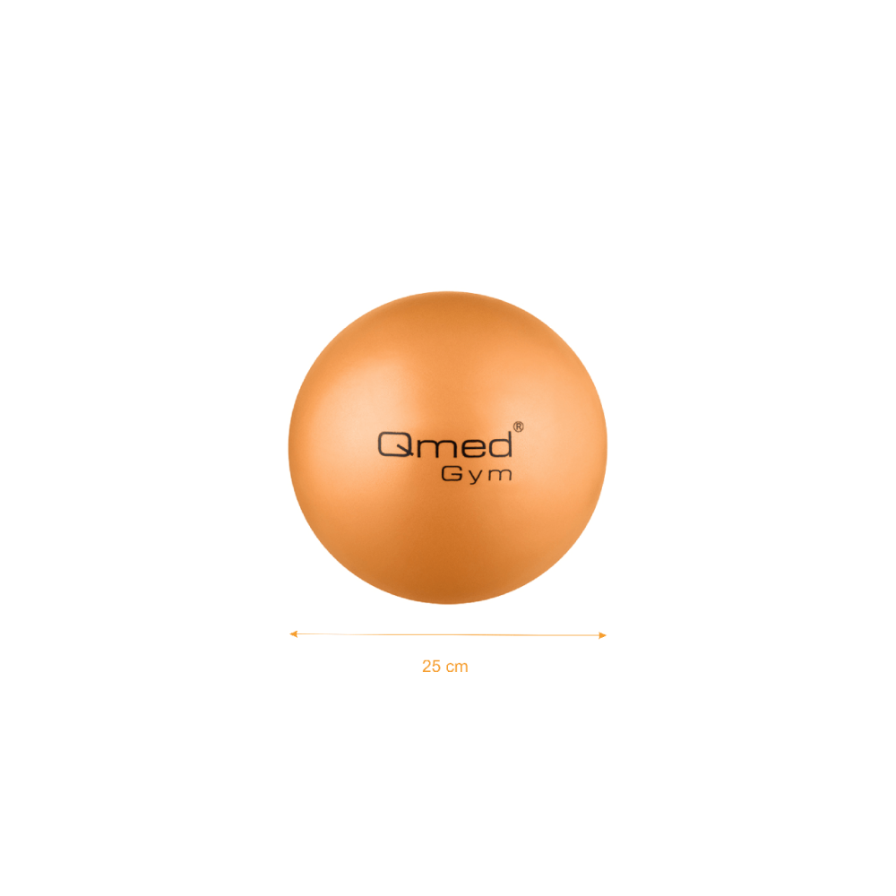 Фитбол, гимнастический мяч для фитнеса, оранжевый 25 см Qmed ABS Gym Ball