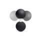 Подвійний масажний м'яч BlackRoll Duoflex 12 Black/White (Чорний)