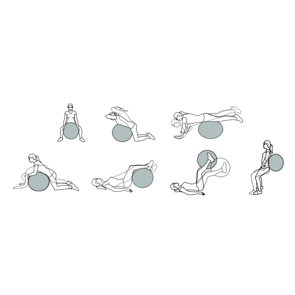 Фитбол арахис, гимнастический мяч для фитнеса и реабилитации Qmed ABS Gym Ball Peanut