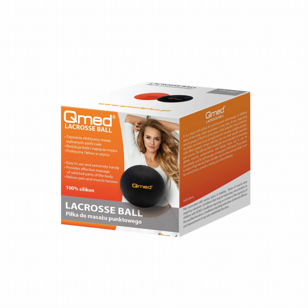 Масажний м'яч помаранчевий 6 см Qmed Lacrosse Ball