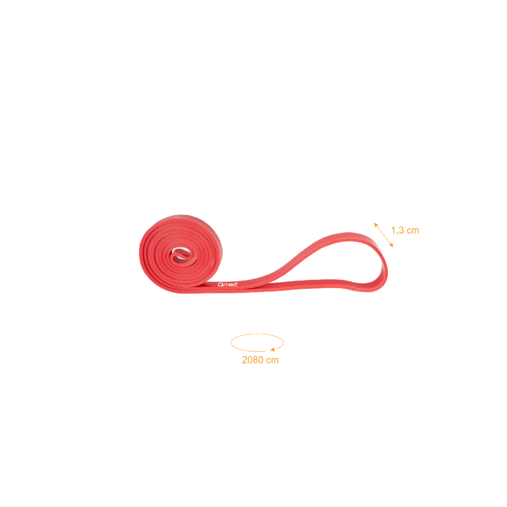 Стрічка-еспандер 208 см, червона (попроти 7-16 кг) Qmed Resistance Band
