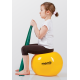Фитбол, гимнастический мяч для фитнеса, желтый 45 см Qmed ABS Gym Ball