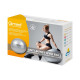 Фитбол, гимнастический мяч для фитнеса, желтый 45 см Qmed ABS Gym Ball