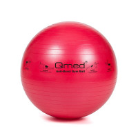 Фітбол, гімнастичний м'яч для фітнесу, червоний 55 см Qmed ABS Gym Ball