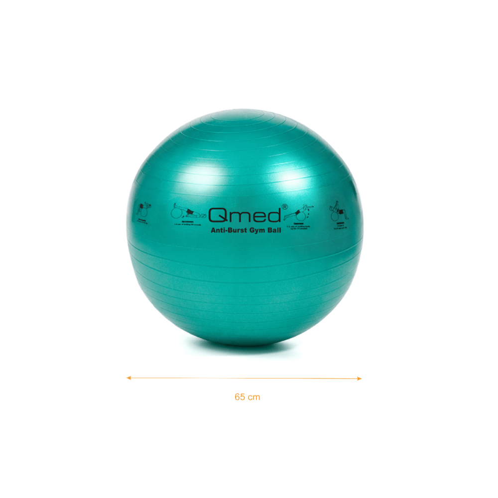 Фитбол, гимнастический мяч для фитнеса, зеленый 65 см Qmed ABS Gym Ball