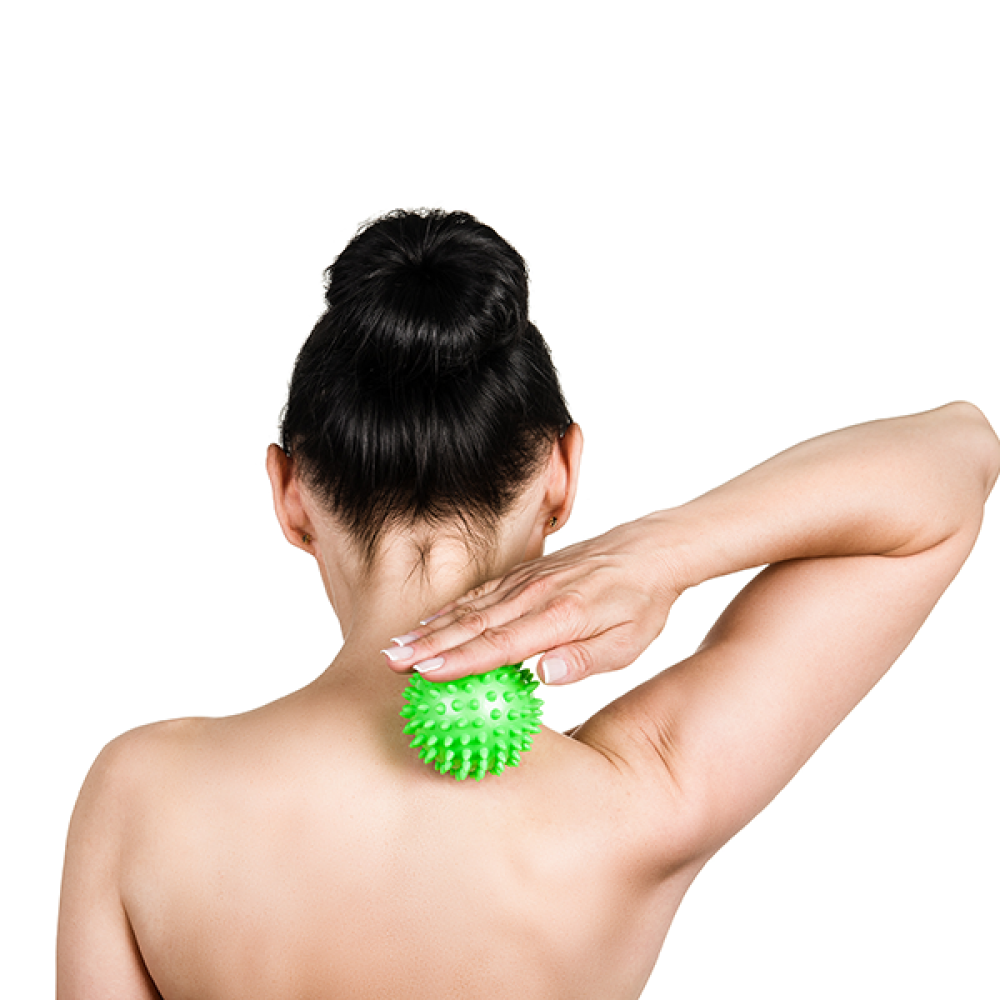 Масажний м'яч із шипами 7 см, зелений Qmed Massage Balls
