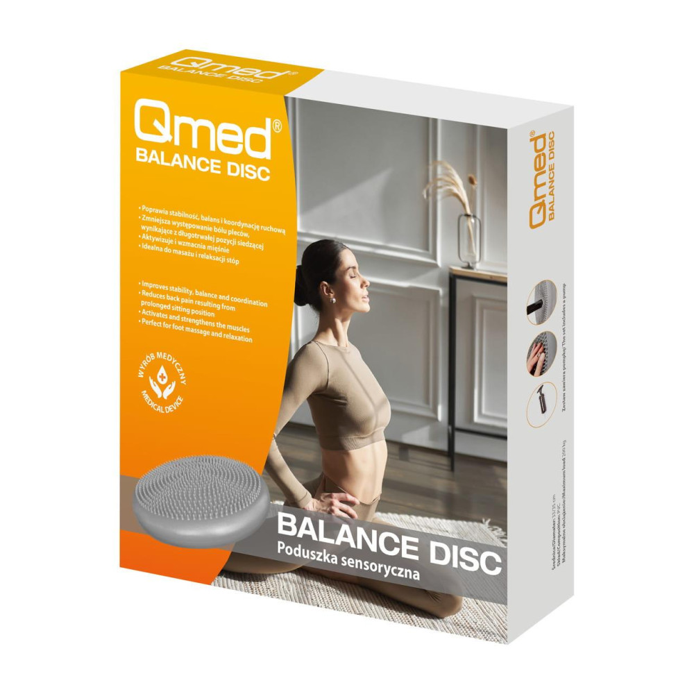 Балансировочный диск, cерый Qmed Balance Disc Gray
