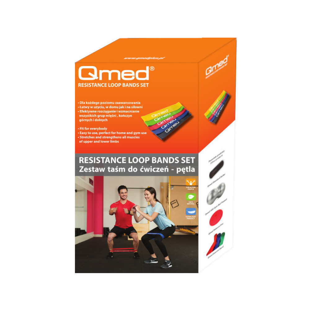 Набор эластичных лент для фитнеса (5 шт.) Qmed Resistance Loop Bands Set